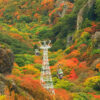 紅葉の小豆島寒霞渓とロープウェイ