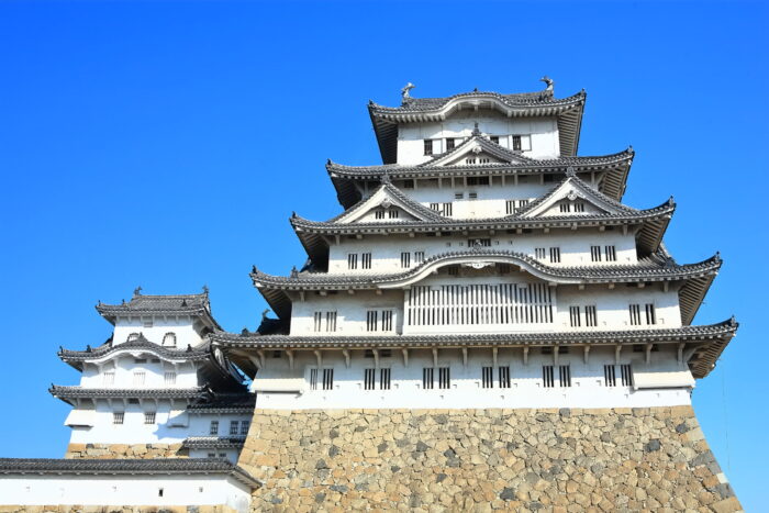 備前丸から見上げた姫路城