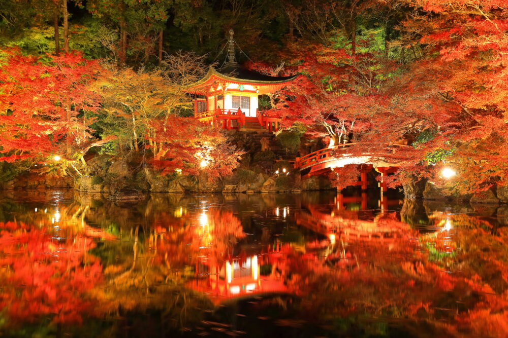 醍醐寺の弁天堂の紅葉